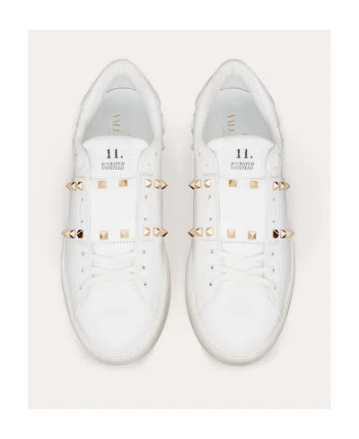 Valentino Garavani Valentino Rockstud Untitled Leather Sneaker In White
