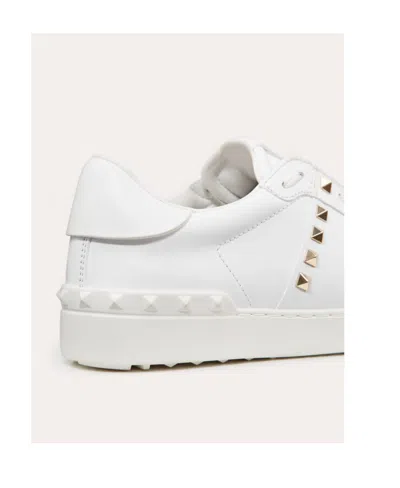 Valentino Garavani Valentino Rockstud Untitled Leather Sneaker In White