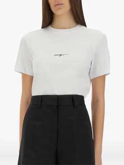 Msgm Logo-detail T-shirt In White