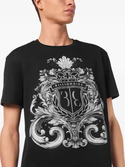 Billionaire Crest-print T-shirt In Black
