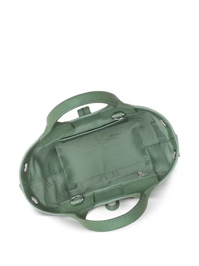 Longchamp Le Roseau Green Small Handbag With Adjustable And Removable Shoulder Strap In Leather