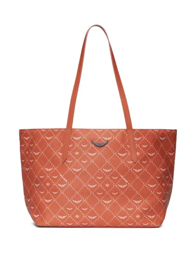 Zadig & Voltaire Z Shopper Monogram Flash Tote In Orange