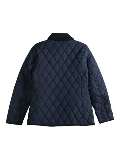 Polo Ralph Lauren Corduroy Collar Quilted Barn Jacket In Blue