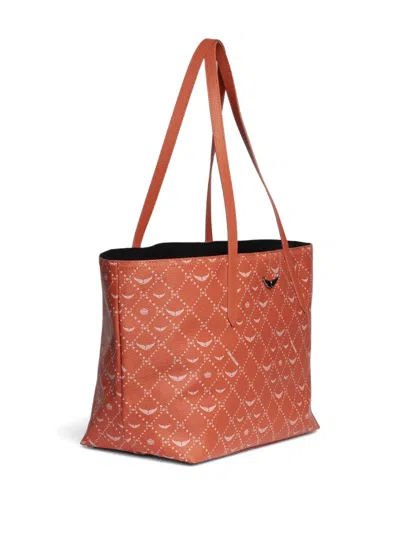 Zadig & Voltaire Z Shopper Monogram Flash Tote In Orange