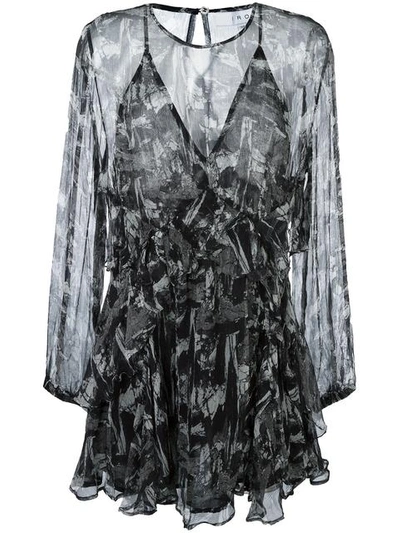 Iro 'gypsey' Ruffle Dress In Black/white