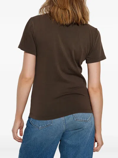 Helmut Lang Logo Print T-shirt In Brown