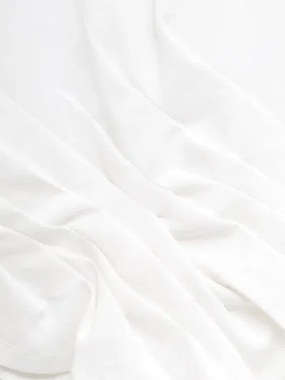 Loewe Draped Cotton-blend Jersey T-shirt In White