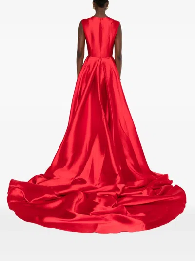 Solace London Larsen Gown In Red