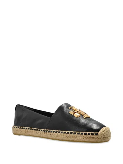 Tory Burch Black Leather Espadrillas In Black