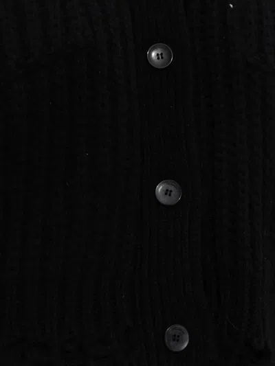 Blumarine Faux-fur-trim Button-up Jacket In Black