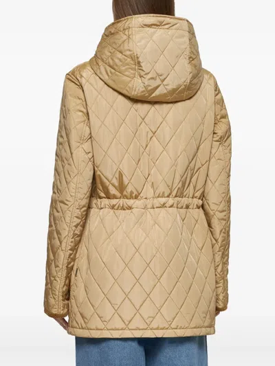 Burberry Beige Nylon Bromley Quilted Parka