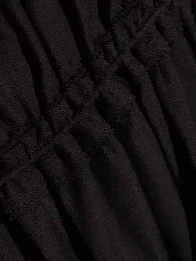 弹性缩褶肩带连衣裙