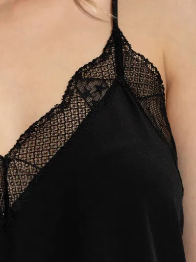 Zadig & Voltaire Christy Strass Crepe De Chine Cami In Black