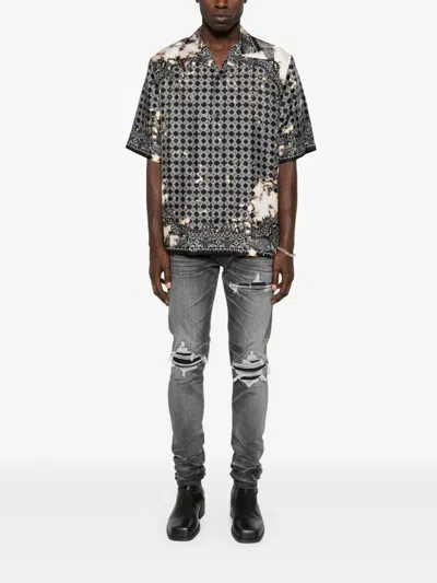 Amiri Bandana Print Bowling Shirt In Multi