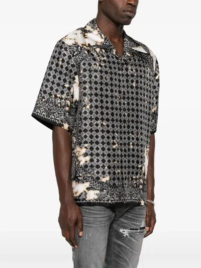 Amiri Bandana Print Bowling Shirt In Multi