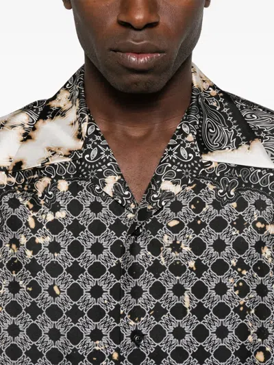 Amiri Bandana Print Bowling Shirt In Multi