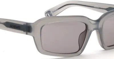 Jacquemus Marino - Metallin Grey / Grey Lens Sunglasses In Gray