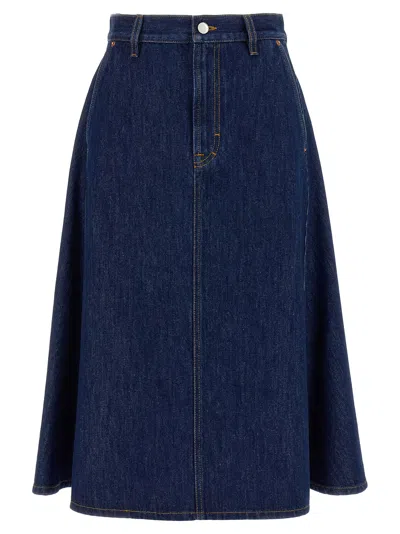 Gucci Mid-lenght Skirt In Blue
