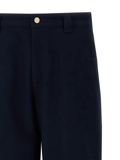 Gucci Blue Cotton Pants In Blue