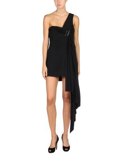 Shop Anthony Vaccarello Short Dress In Black