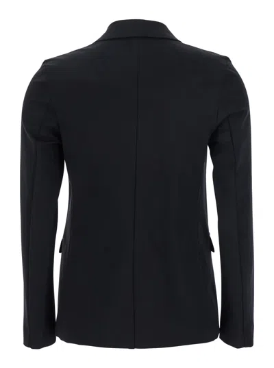 Merci Black Double-breasted Jacket With Peak Revers