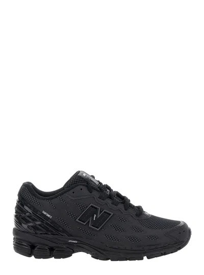 New Balance 1906 Black Sneaker With Mesh Design And Side Logo In Tech Fabric Unisex In Black