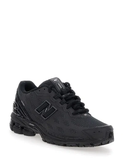 New Balance 1906 Black Sneaker With Mesh Design And Side Logo In Tech Fabric Unisex In Black