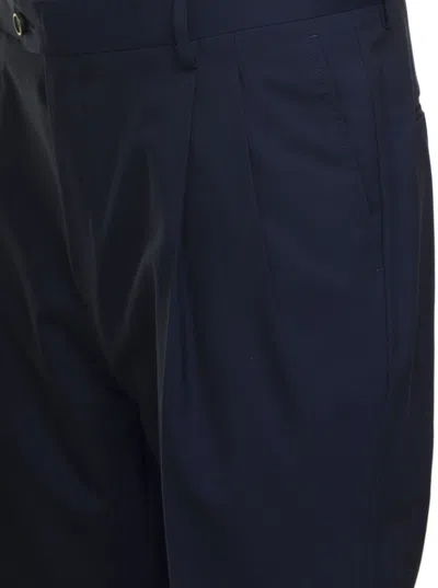 Reveres 1949 Blue Tailored Trousers In Wool Blend Man