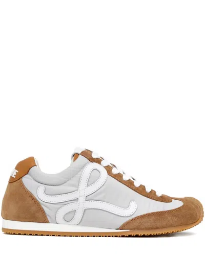 Loewe Ballet Runner 2.0 In Nylon And Calfskin In Brown