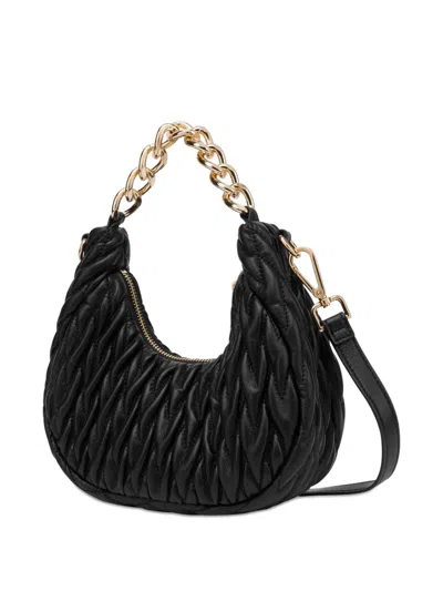 Love Moschino Quilted Hobo Bag In Black