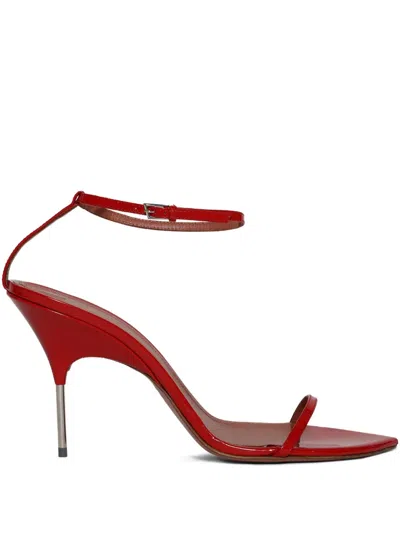 Amina Muaddi 95mm Bruna Strappy Sandals In Red