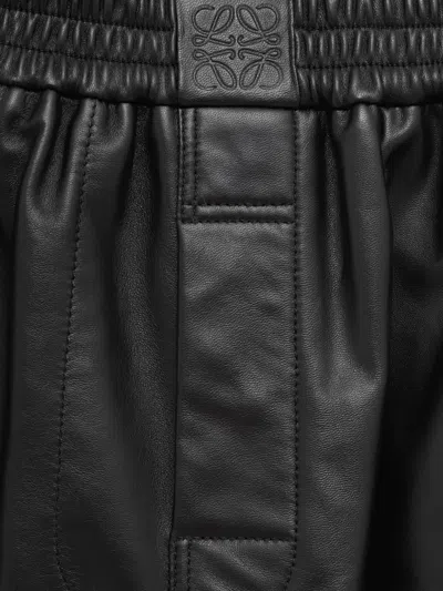 Loewe Shorts In Nappa Lambskin In Black