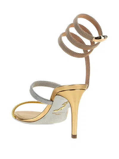 René Caovilla Trigold Cleo Sandals In Gold