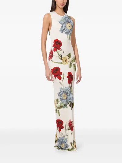 Alice And Olivia Delora Maxi Dress In White