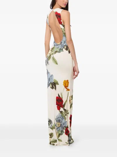 Alice And Olivia Delora Maxi Dress In White
