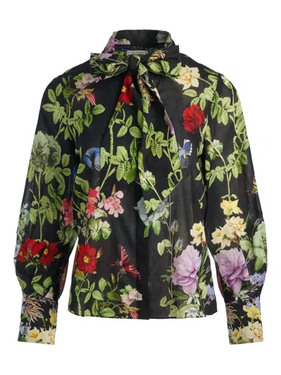 Alice And Olivia Alice + Olivia Lloyd Cotton Blouse In Multi