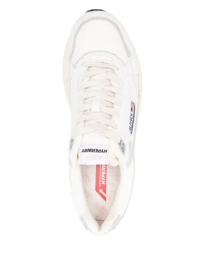 Autry Medalist Sneakers In White And Grey With Suede In White