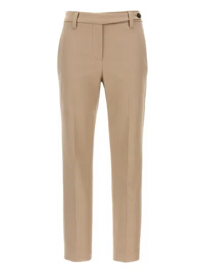 Brunello Cucinelli Cotton Trousers With Pockets And Belt Loops