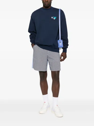 Inbetweeners Logo-embroidered Sweatshirt In Blue