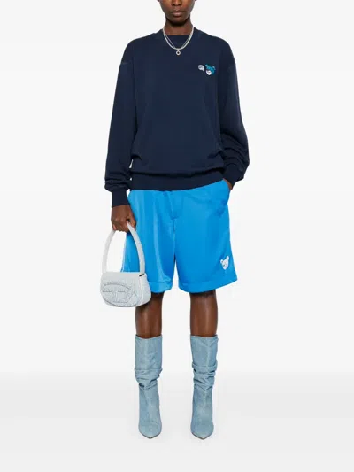 Inbetweeners Logo-embroidered Sweatshirt In Blue