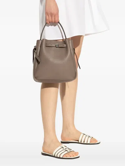 Tory Burch Small Romy Leather Bucket Bag