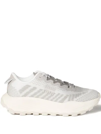 Miu Miu Fabric Sneakers With Mesh Upper And Rubber Sole In Silver
