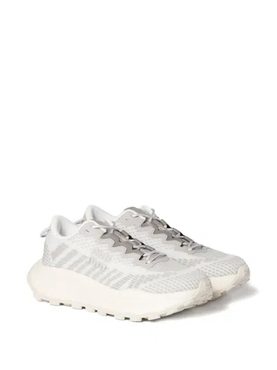 Miu Miu Fabric Sneakers With Mesh Upper And Rubber Sole In Silver