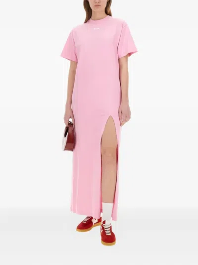 Msgm Bottega Veneta Silver-gold-brown Metal Sunglasses In Pink