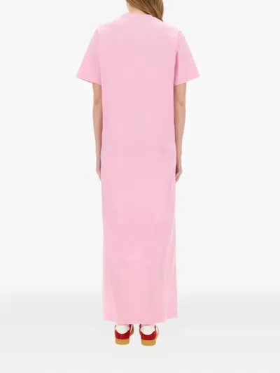 Msgm Bottega Veneta Silver-gold-brown Metal Sunglasses In Pink