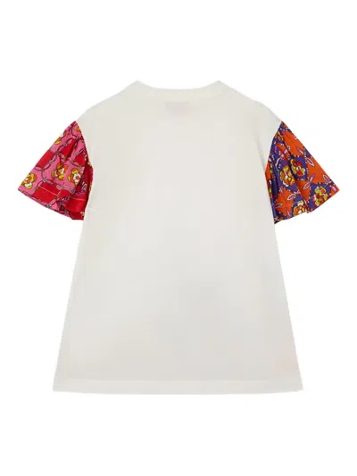 Pucci Junior Patchwork Floral-print T-shirt In White