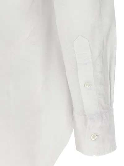 Thom Browne Classic Button-down Shirt With Crisp Collar And Curved Hem In White
