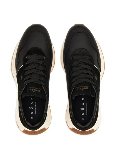 Hogan Leather-panelled Sneakers In Black