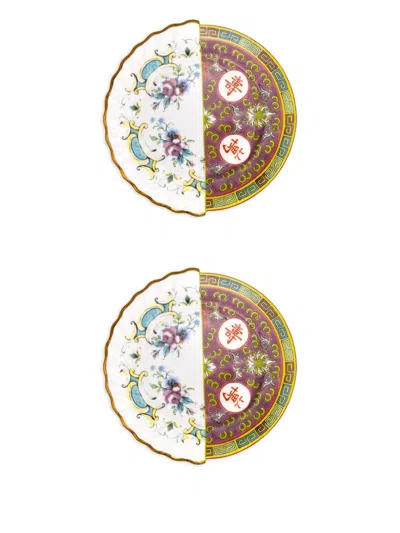 Seletti Eudossia Plate (set Of Two) In Multi