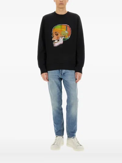 Ps By Paul Smith Ps Paul Smith Skull Sketch Print Sweatshirt In Black